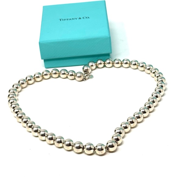 Authentic Tiffany & Co.10mm Ball Beaded Necklace. - Picture 15 of 15